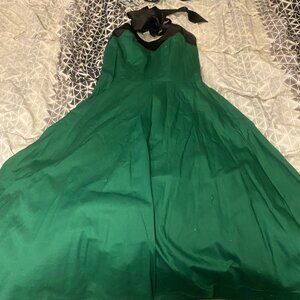Emerald 50s Style Dress